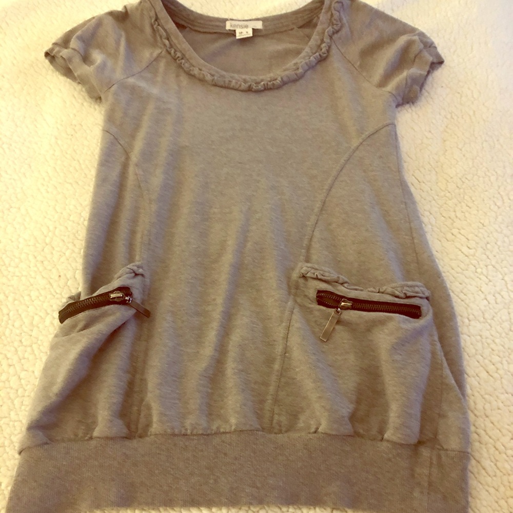 Kensie Gray Sweatshirt Pullover